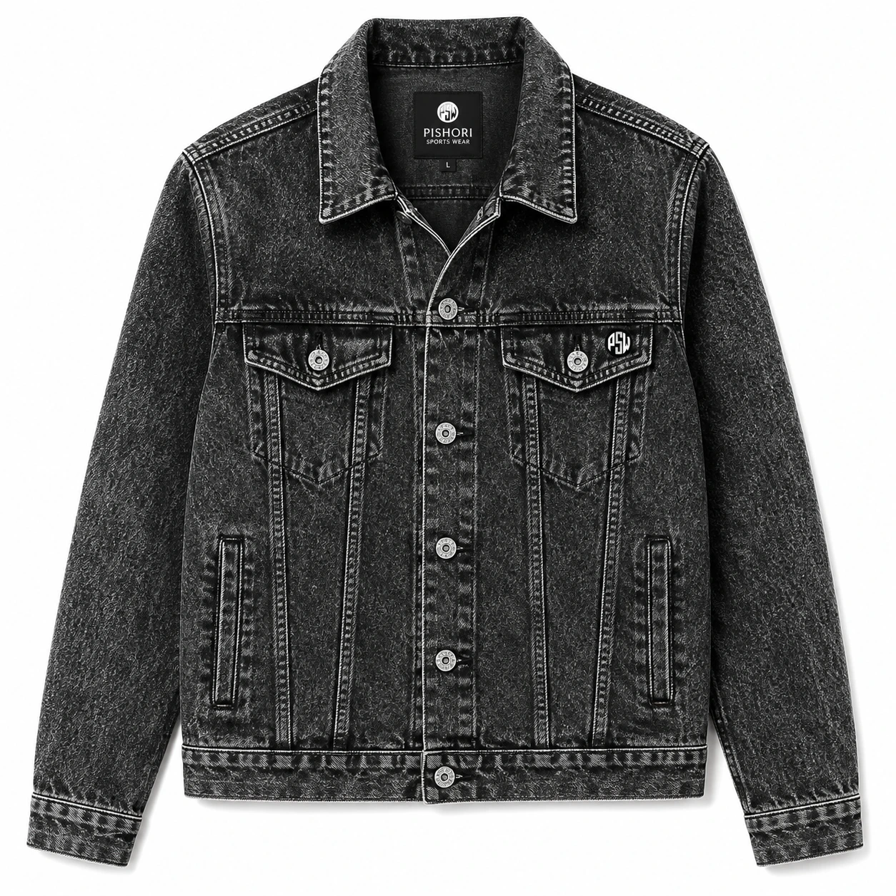 Custom Denim Jackets - Quilted Lining with Snap Button Closure