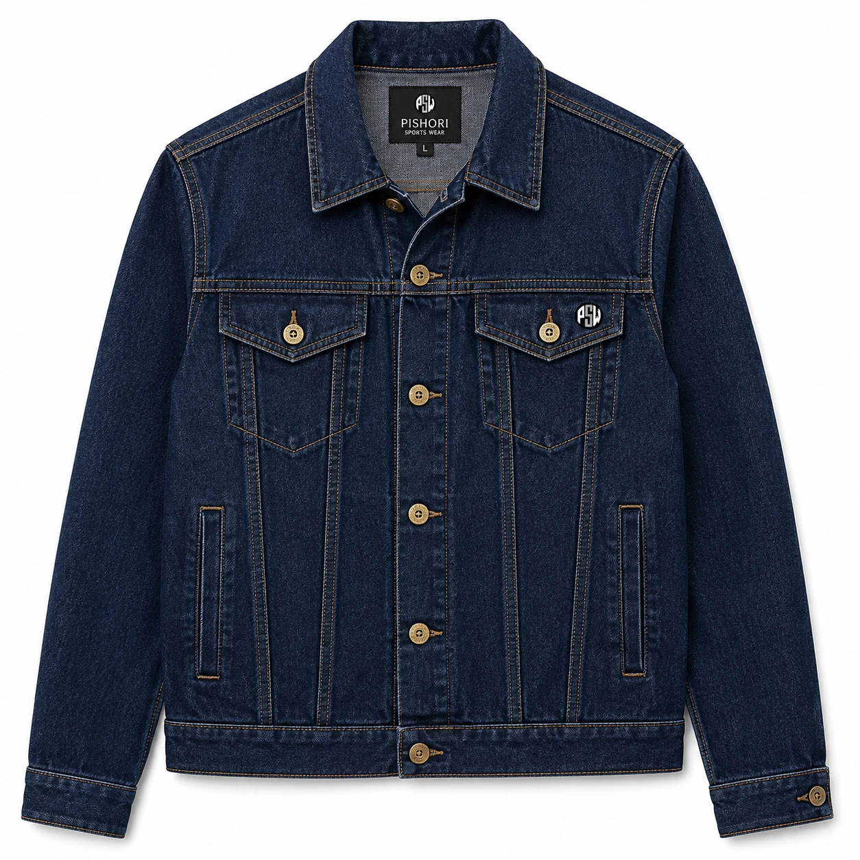 Custom Denim Jackets - Heavyweight Fleece with Embroidered Chenille Patch